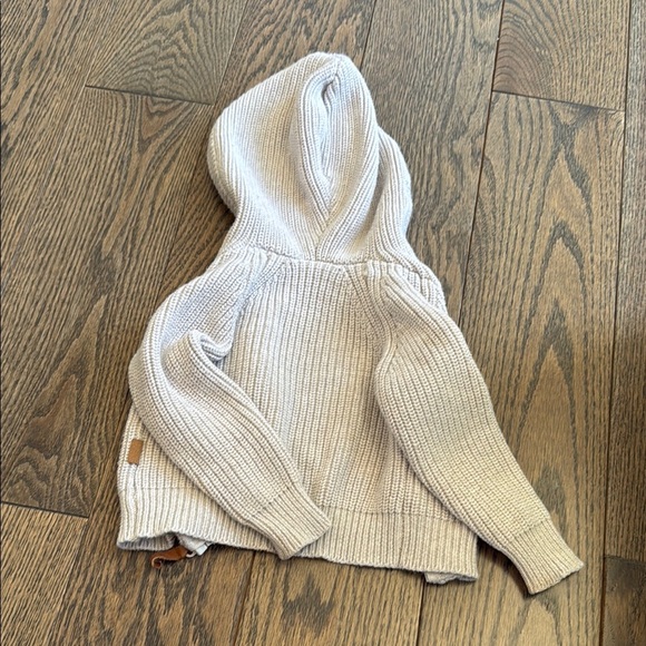 Cream Knit Cardigan with Hood goumi 3-6 months baby - Picture 8 of 10